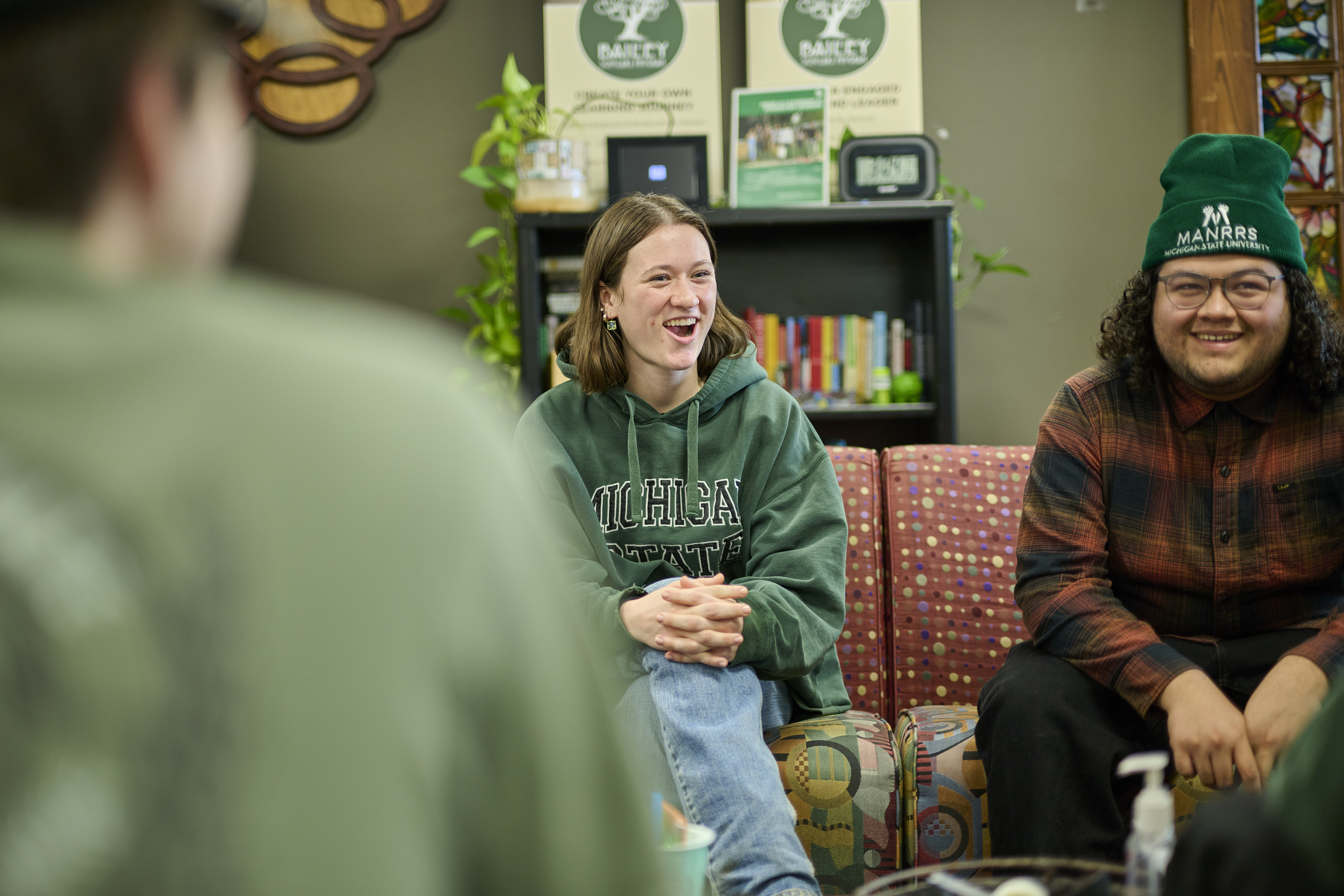 Photo of CANR students attending a student club meeting in Ag Hall.